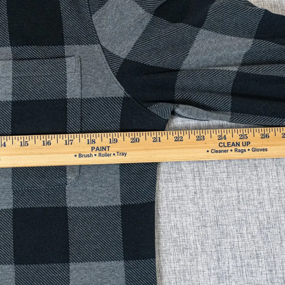 Lululemon Men's Mason's Peak Flannel Over Shirt Black Gray check M